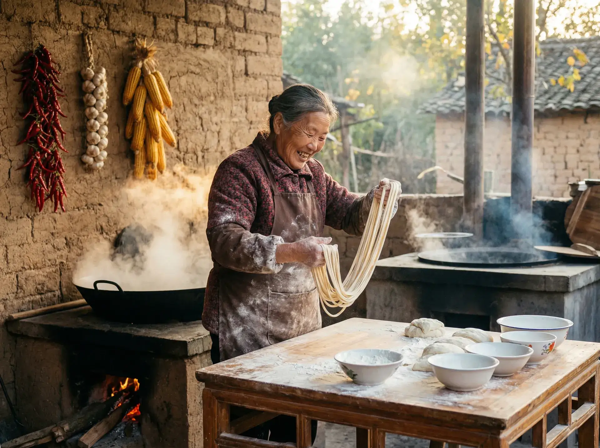 农家大嫂手擀面 - 绿巨人app下载安装 乡村美食